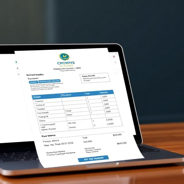 SkulCBT fee management with PDF receipts